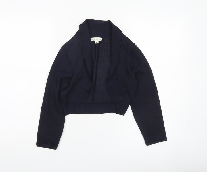 Monsoon Women's Blue Small Shrug Cardigan Knit V-Neck Long Sleeve