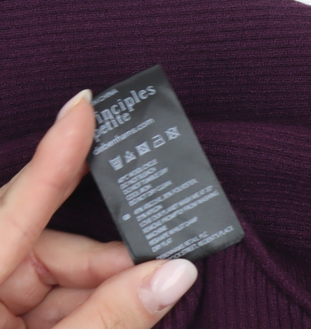 Principles Petite Women’s Purple Roll Neck Jumper Size 12