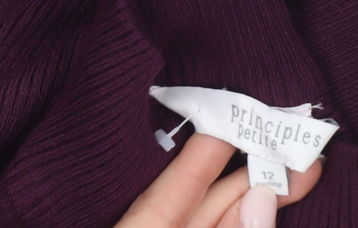 Principles Petite Women’s Purple Roll Neck Jumper Size 12
