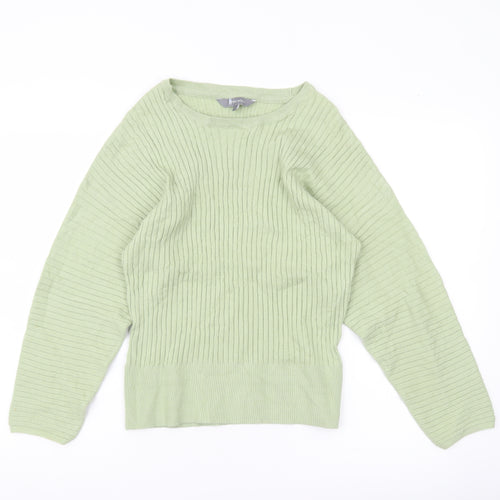 Principles Women Green Size 16 Ribbed Pullover Jumper