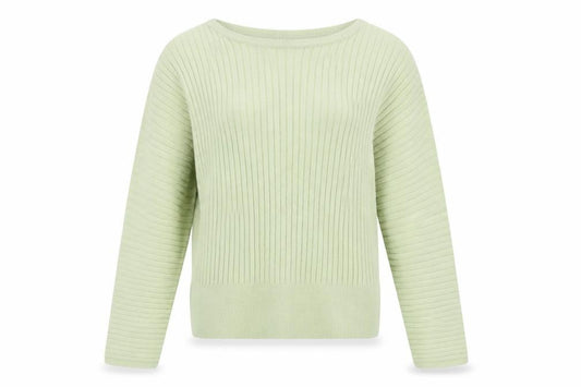 Front view of Principles Women Green, size 16, Ribbed jumper