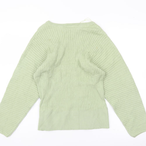 Principles Women Green Size 16 Ribbed Pullover Jumper