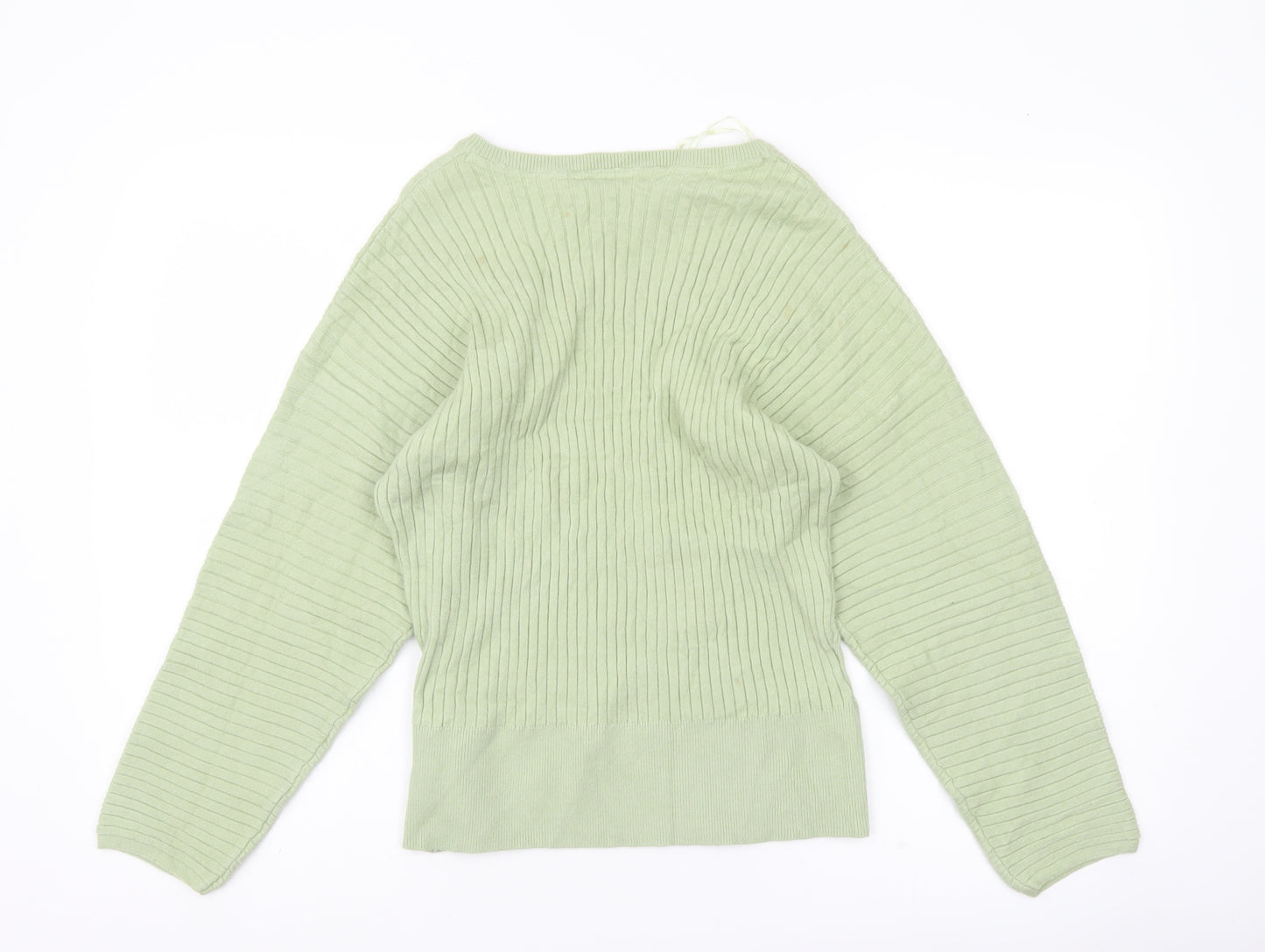Principles Women Green Size 16 Ribbed Pullover Jumper