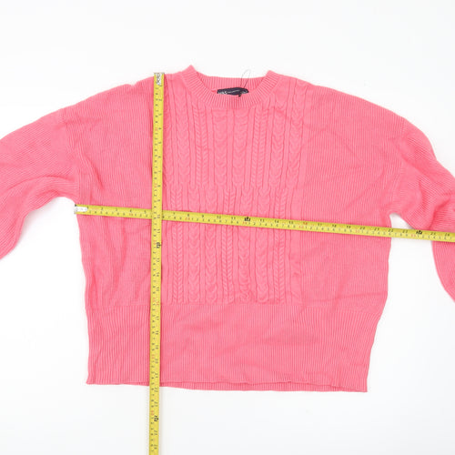 Marks and Spencer Women’s Pink Cable Knit Jumper L Regular