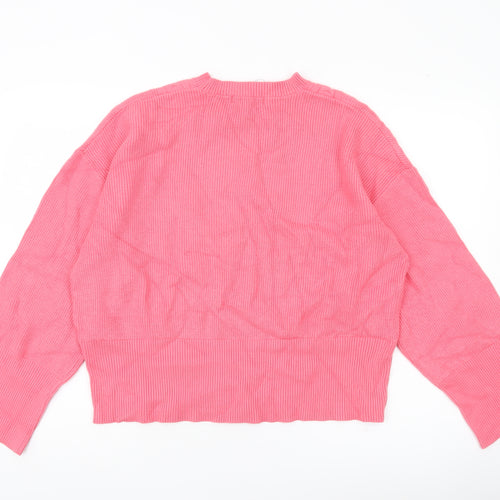Marks and Spencer Women’s Pink Cable Knit Jumper L Regular