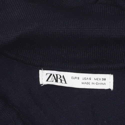 Zara Men’s Blue Polo Shirt Size S Short Sleeve Viscose Knit