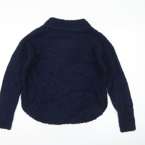 White Stuff Women’s Blue Chunky Knit Jumper Size 12 Pullover