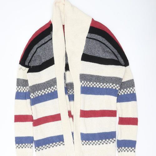 American Eagle Womens Multicoloured M Cardigan Knit Striped Jumper