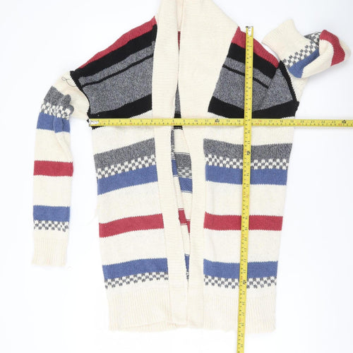 American Eagle Womens Multicoloured M Cardigan Knit Striped Jumper