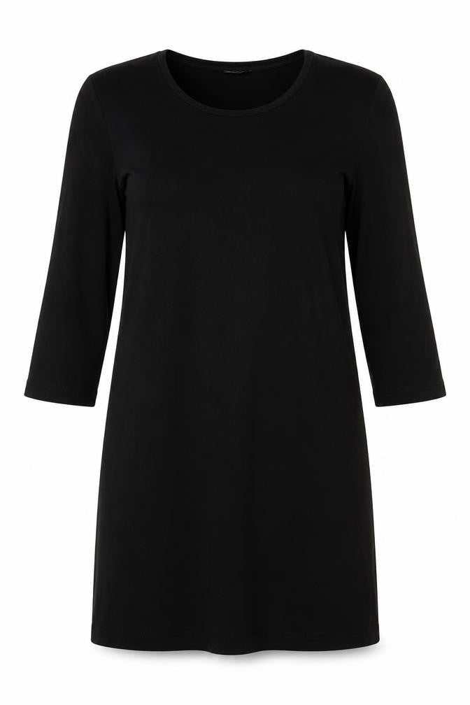 Tahari Women Black S Shift Knee Length Jersey Dress