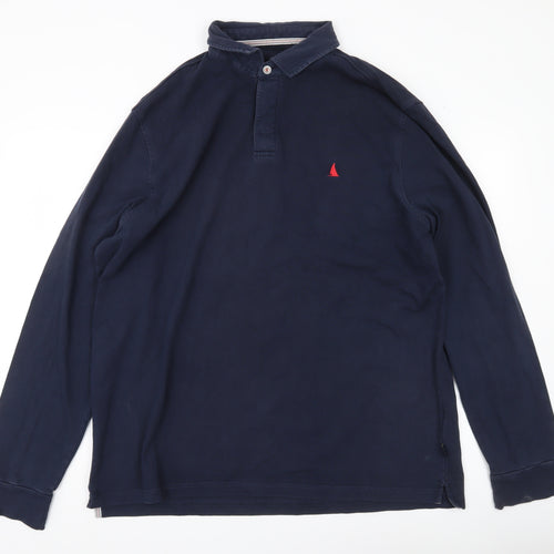 Musto Men’s Blue 2XL Henley Sweatshirt Collared Cotton Top