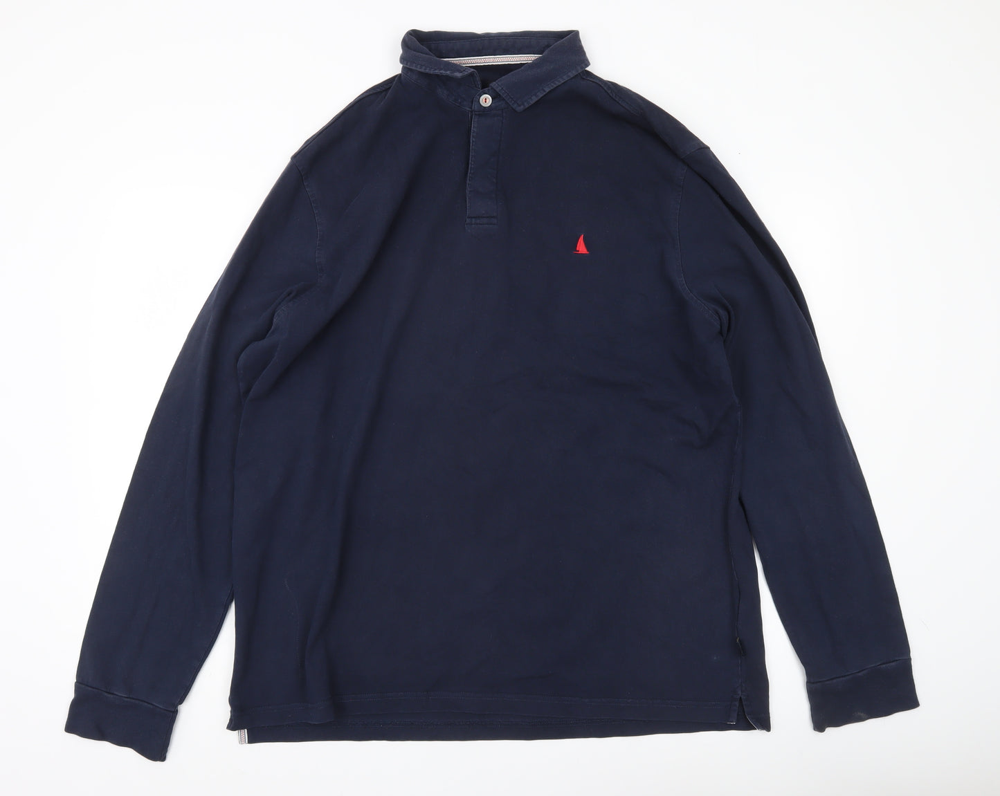 Musto Men’s Blue 2XL Henley Sweatshirt Collared Cotton Top