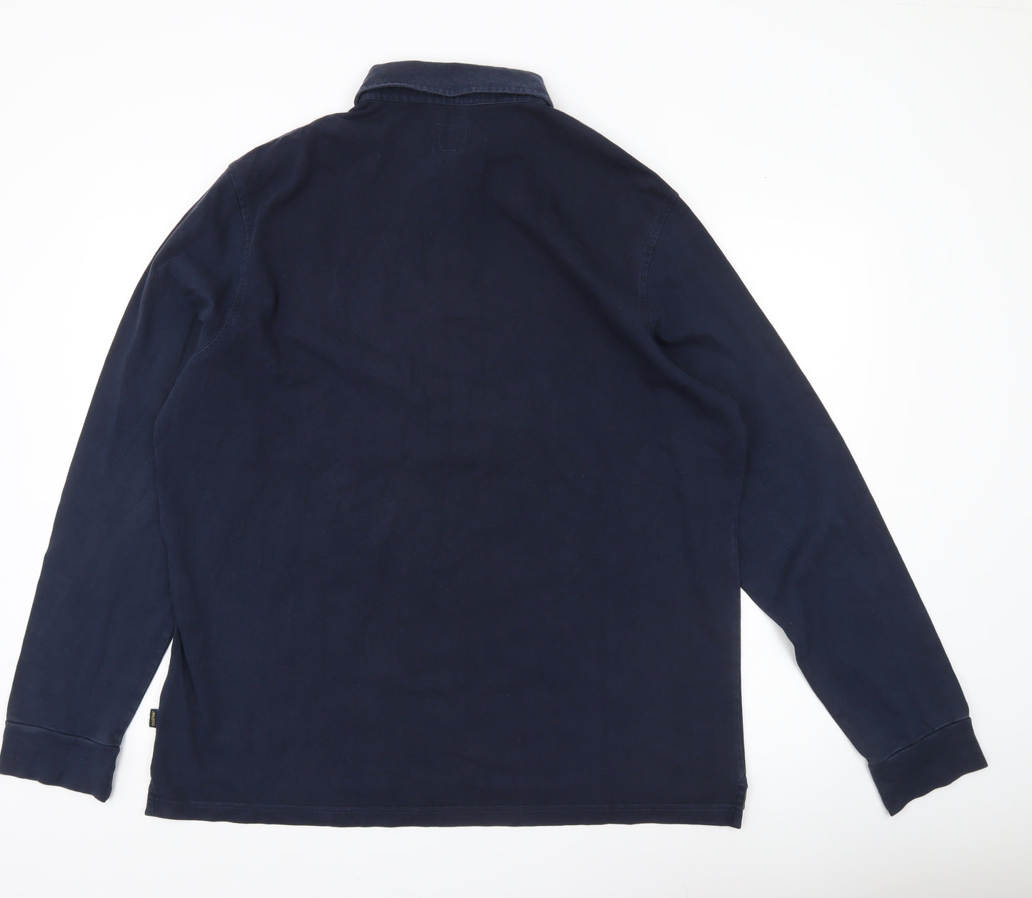 Musto Men’s Blue 2XL Henley Sweatshirt Collared Cotton Top