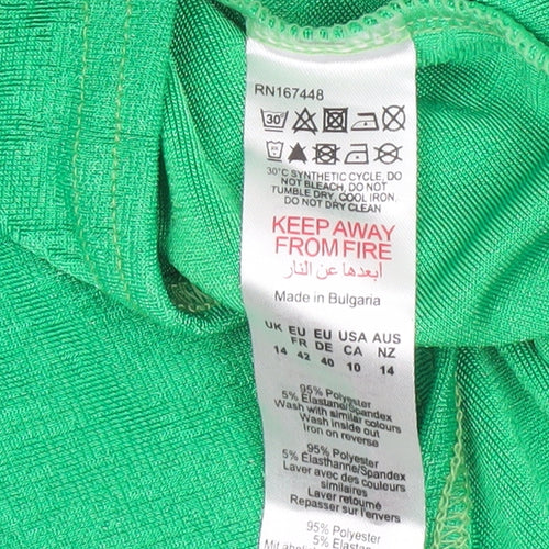 Boohoo Womens Green Bodycon Midi Dress Size 14 Sleeveless Scoop Neck