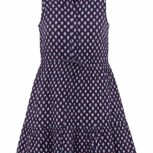 Monsoon Women’s Blue Geometric Cotton A-Line Dress Size S