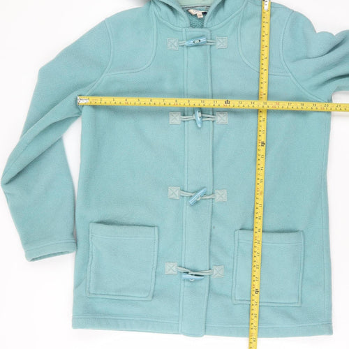 Marks and Spencer Women’s Blue Fleece Toggle Hooded Coat UK 12
