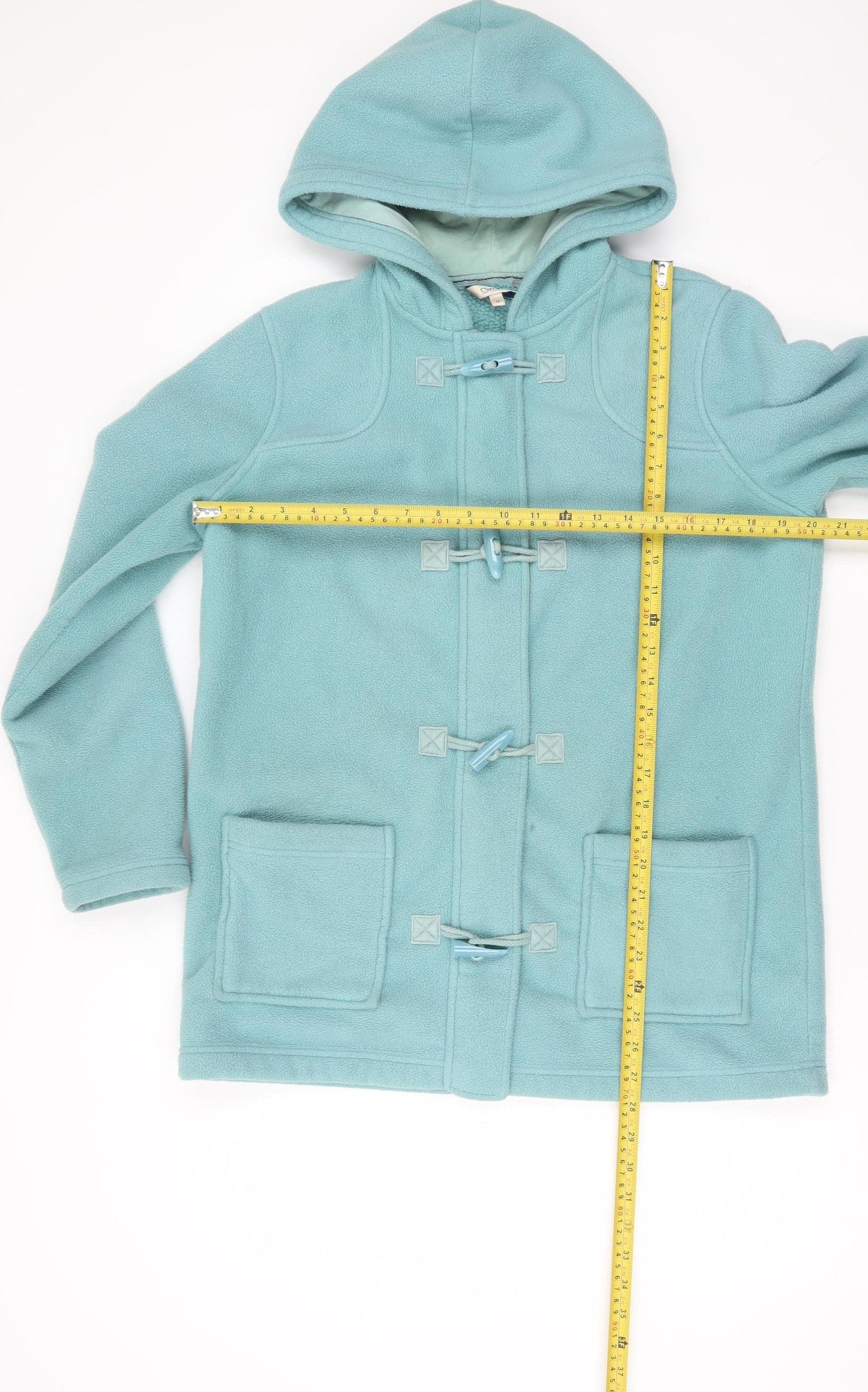 Marks and Spencer Women’s Blue Fleece Toggle Hooded Coat UK 12