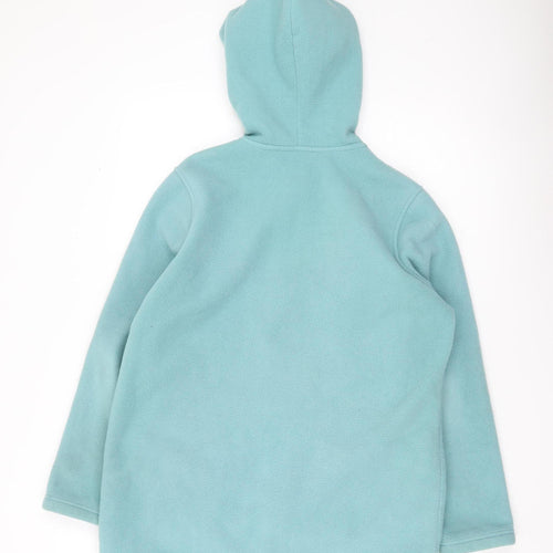Marks and Spencer Women’s Blue Fleece Toggle Hooded Coat UK 12
