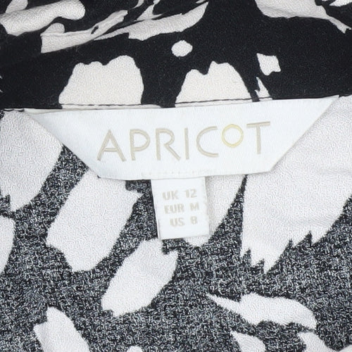 Apricot Women’s Black Animal Print Hi-Low Shirt Dress Size 12