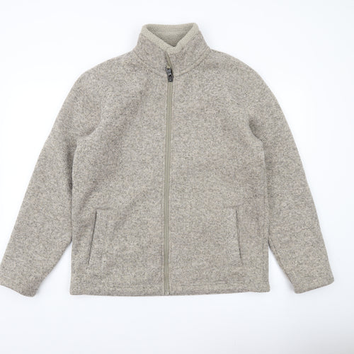 Marks and Spencer Mens Grey Knit Full Zip Jacket Size M