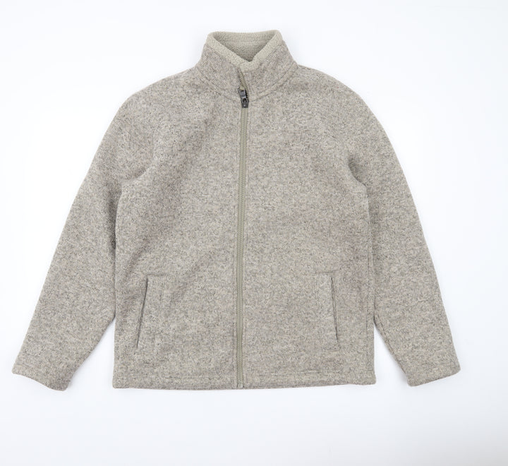 Marks and Spencer Mens Grey Knit Full Zip Jacket Size M