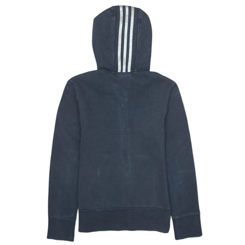 Adidas Womens Black Full Zip Hoodie Sweatshirt Size M 12-14 UK