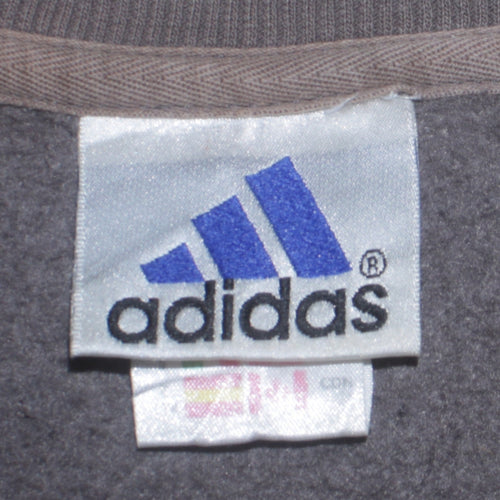 Adidas Men’s Grey Pullover Sweatshirt Size S Crew Neck Logo