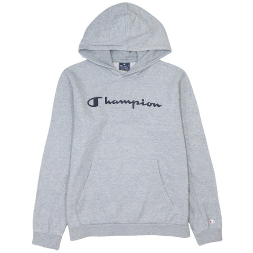 Champion Boys Grey Pullover Hoodie 15-16Y Logo Long Sleeve Sweatshirt