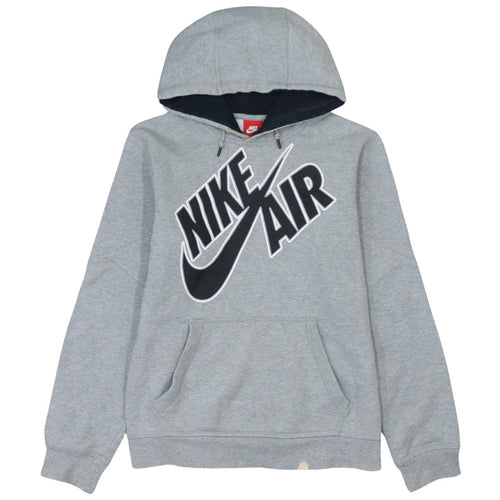Nike Men's Grey Pullover Hoodie Small Logo Sportswear Fleece