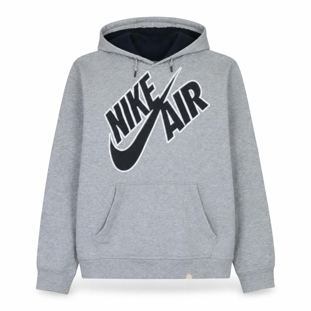 Front view of Nike Men's Grey Pullover Hoodie Small Logo Sportswear Fleece
