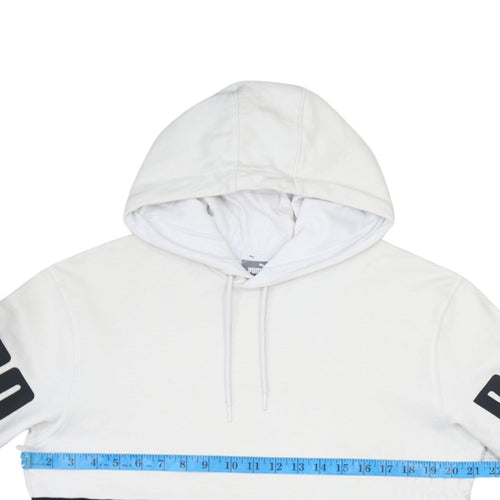Puma Mens Small Black White Pullover Hoodie Sweatshirt Logo Sportswear