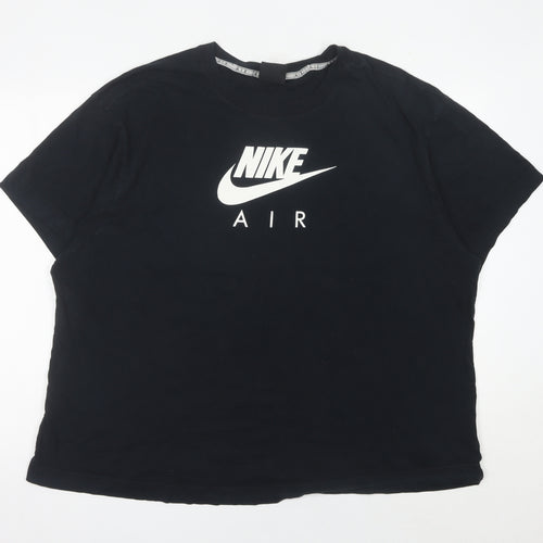 Nike Women’s Black 2XL Air T-Shirt Casual Short Sleeve Cotton