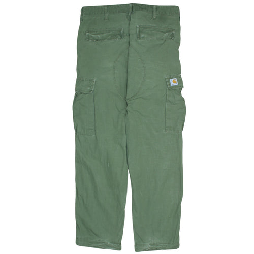 Carhartt Men's Green Cargo Trousers 33x32 Regular Fit Workwear