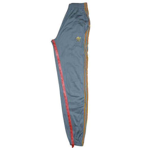 Adidas Mens Grey Sweatpants Size S Retro Striped Logo Track Trousers