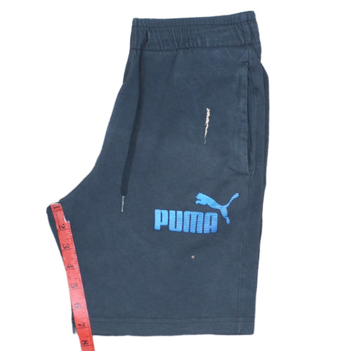 Puma Boys Blue Athletic Shorts 13-14Y Elastic Waist Drawstring Pockets
