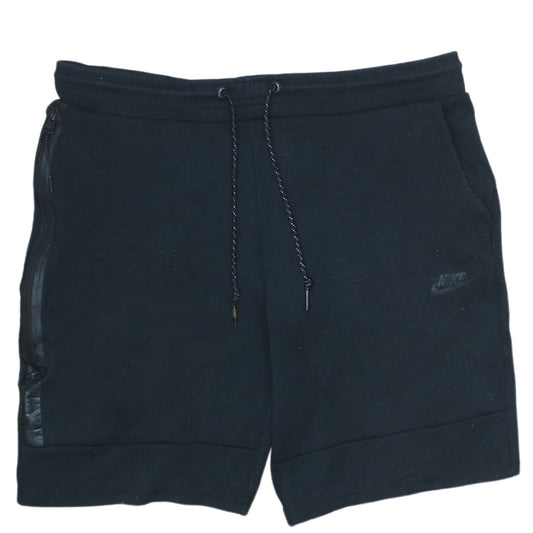 Nike Men’s Black Sweat Shorts M Regular Fit Cotton Blend Activewear