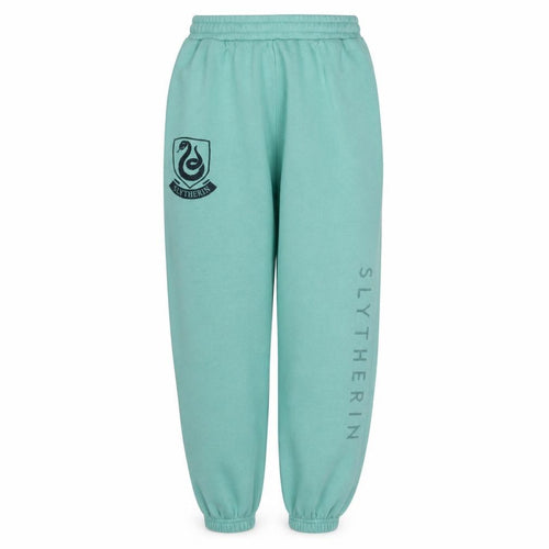 Harry Potter Women Green Slytherin Sweatpants Tapered Fit 2XS