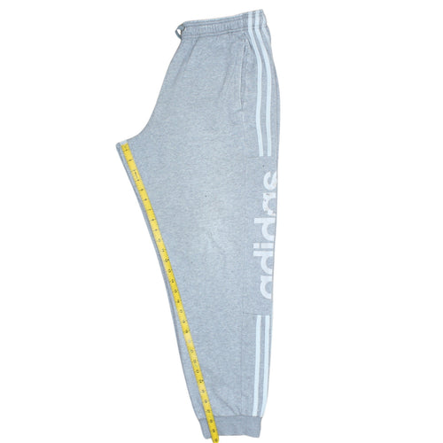 Adidas Men’s Grey Sweatpants Joggers M Logo Tapered Casual