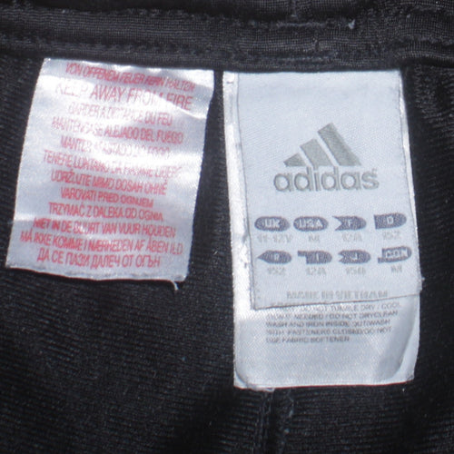 Adidas Boys Black Jogger Track Pants 11-12 Years Zip Pockets Activewear