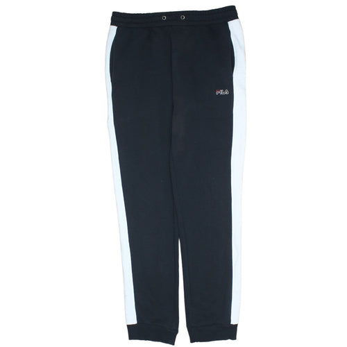 Fila Men's Black Sweatpants M Elastic Waist Logo Casual