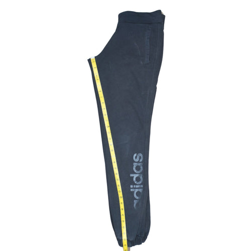 Adidas Womens Black Jogger Sweatpants S Tapered Fleece Sportswear