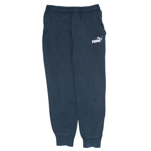 Puma Men’s Black Sweatpants Medium Tapered Fit Casual
