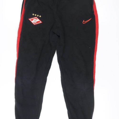 Nike Men’s Black Red Jogger Sweatpants S Tapered Football Training