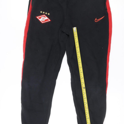 Nike Men’s Black Red Jogger Sweatpants S Tapered Football Training