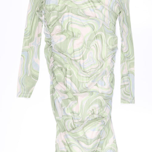 Miss Selfridge Women’s Multicoloured Midi Bodycon Dress UK 16