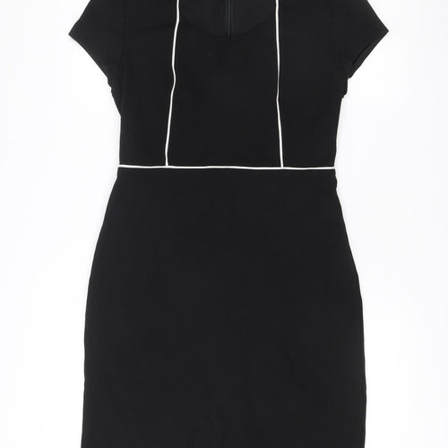 John Lewis Women’s Black Size 12 Sheath Knee Length Dress