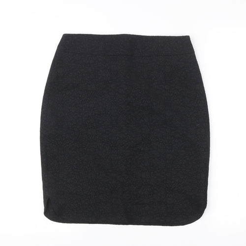 Mango Womens Black Size 12 Pencil Skirt Workwear Formal Lined