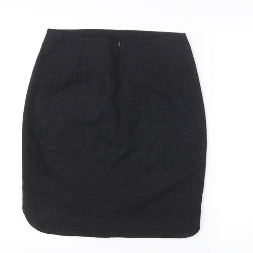 Mango Womens Black Size 12 Pencil Skirt Workwear Formal Lined