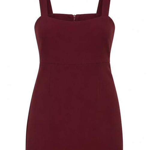 New Look Women’s Red Bodycon Mini Dress Size 12 Zip Detail