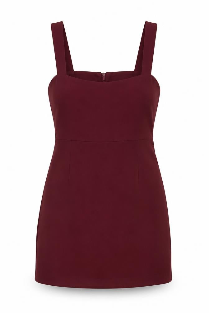 New Look Women’s Red Bodycon Mini Dress Size 12 Zip Detail